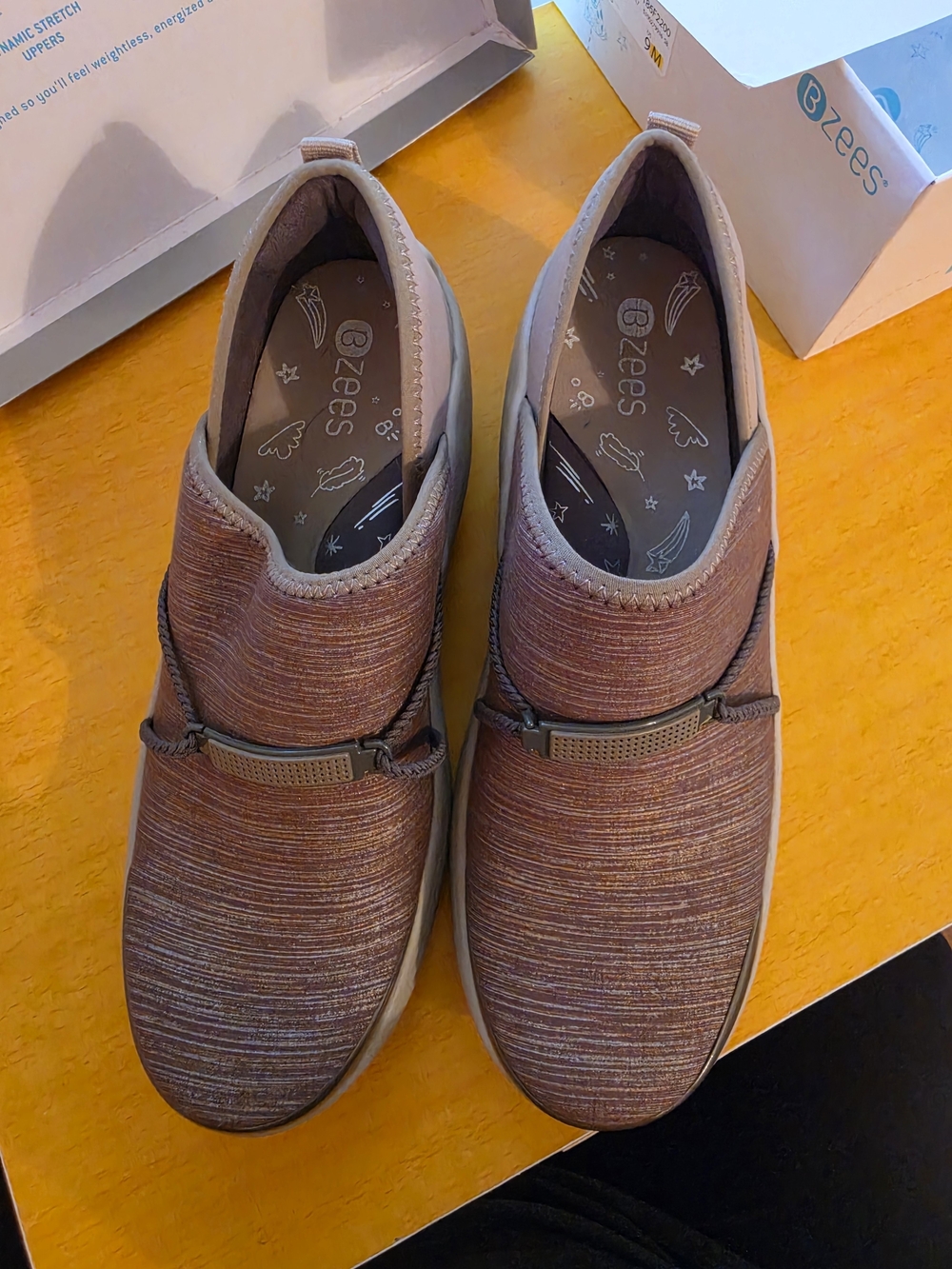 Bzees TAUPE Slip-On Wedge Sneakers